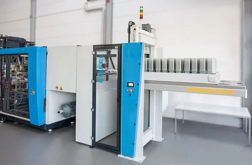 Sistema di trasferimento per scaricatore - SPEEDPACKER - Kiefel GmbH - per nastri trasportatori / per vaschette / automatizzato
