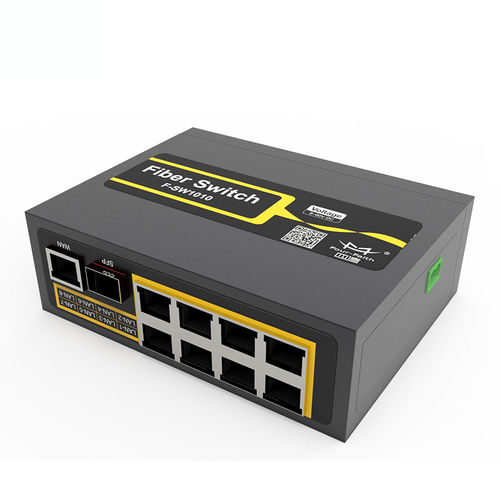 Switch Ethernet PoE - F-SW1010 - Xiamen Four-Faith Communication Technology Co.,Ltd - non gestibile / 8 porte / in fibra ottica