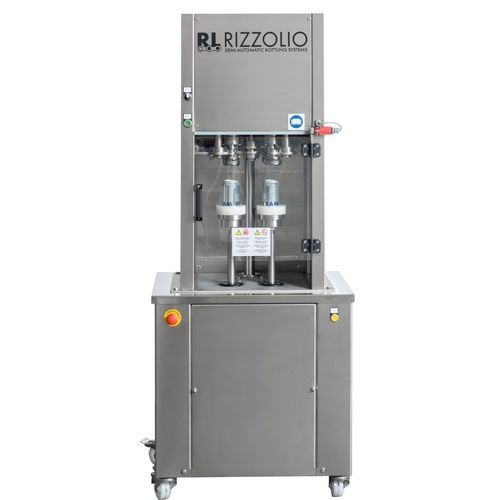 Pressa crimpatrice per lattine - Rizzolio s.r.l - semiautomatica / pneumatica / a doppia testa