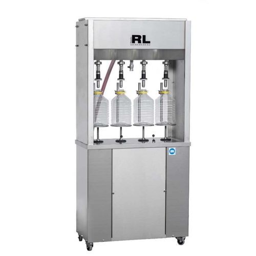 Riempitrice semiautomatica - RLPT-2 - Rizzolio s.r.l - per bottiglie PET / per bidoni / per acqua