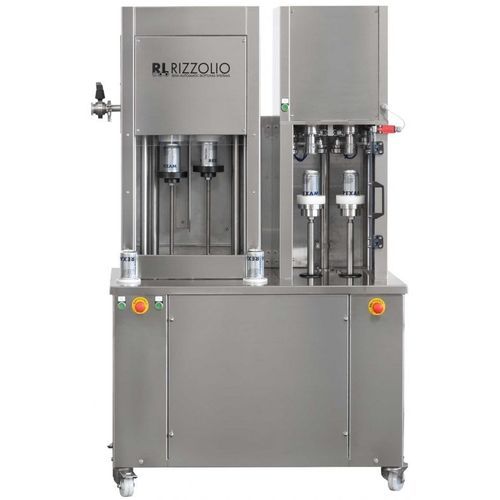 Macchina di riempimento semiautomatica - COMPACTBLOCK 2-2-2 - Rizzolio s.r.l - per lattine / per liquidi / per l'industria agroalimentare