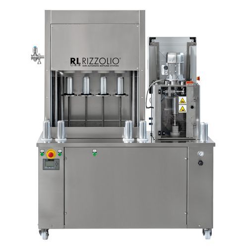 Macchina di riempimento semiautomatica - COMPACTBLOCK 6-6-2 - Rizzolio s.r.l - per lattine / per liquidi / per l'industria agroalimentare