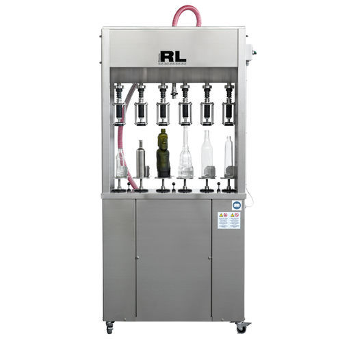 Macchina di riempimento semiautomatica - RLVT-6 - Rizzolio s.r.l - per bottiglie in vetro / multicontenitore / a gravità