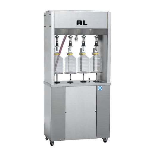 Riempitrice semiautomatica - RLPT-4 - Rizzolio s.r.l - per bottiglie PET / per bidoni / ponderale