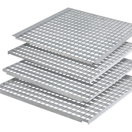 Grigliato in acciaio galvanizzato - PRESS-LOCKED - JK TECHNIC - pressato / elettroforgiato / antiscivolo