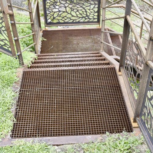 Grigliato in metallo - Corten - JK TECHNIC - pressato / per edificio / per recinzione