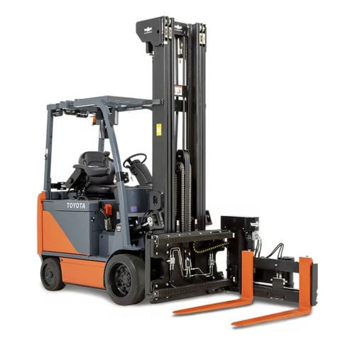 Carrello trilaterale elettrico - Toyota Industrial Equipment - con conducente seduto / per corsie strette / per magazzino