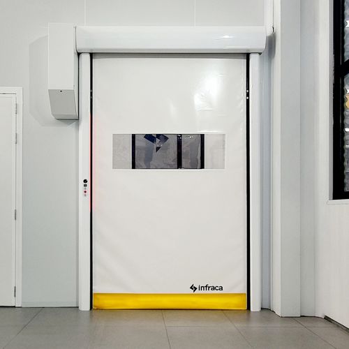 Porta ad avvolgimento - Infraca - in alluminio / per interno / per camera bianca