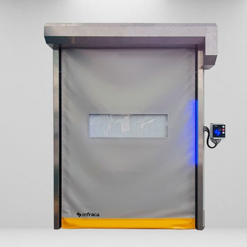Porta ad avvolgimento - PRX  - Infraca - in acciaio inossidabile / per interno / automatica