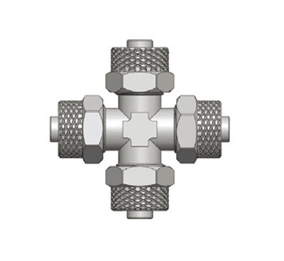 Raccordo per aria compressa - RPZA - Ningbo Parmicro Fluid Technology CO.,LTD - rapido / a croce / in ottone nichelato