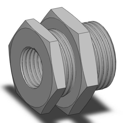 Raccordo pneumatico - PMB - Ningbo Parmicro Fluid Technology CO.,LTD - filettato / in ottone nichelato / passaparete