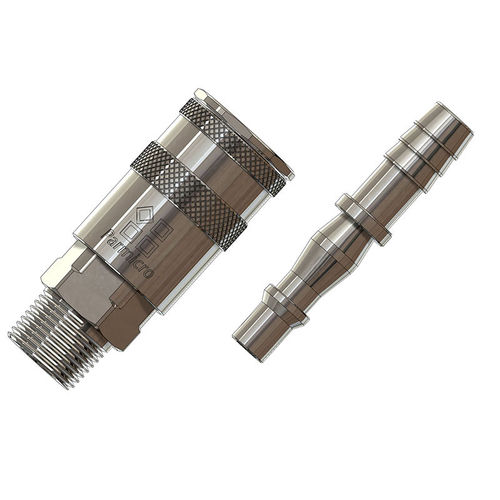 Raccordo rapido - 19  - Ningbo Parmicro Fluid Technology CO.,LTD - pneumatico / filettato / in ottone cromato