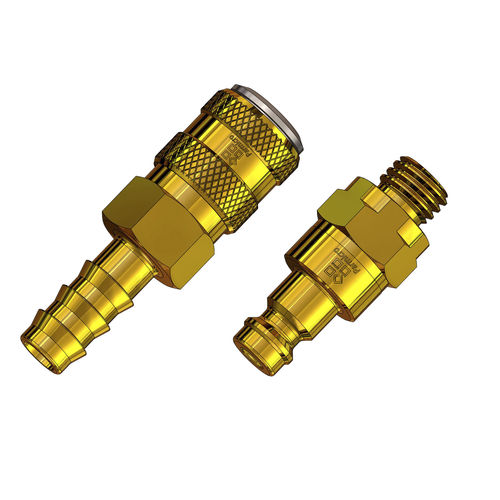 Raccordo rapido - 21  - Ningbo Parmicro Fluid Technology CO.,LTD - pneumatico / scanalato / in ottone nichelato