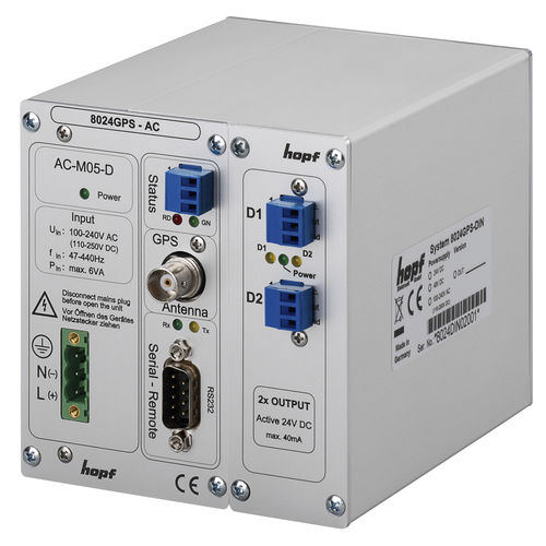Server Network Time Protocol su guida DIN - 8024GPS - hopf Elektronik GmbH - NTP / GPS / IRIGB
