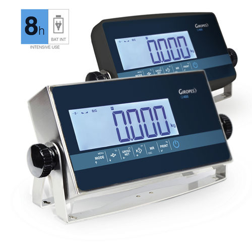 Indicatore di peso display LCD - GI400 LCD BAT LI ION - GIROPES - benchtop / a parete / IP65