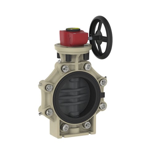 Valvola a farfalla - K4  - Praher Plastics Austria GmbH - con volante / con flangia / tipo lug