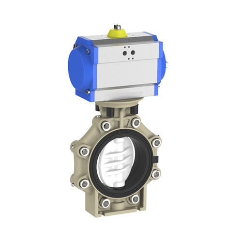 Valvola a farfalla - K4  - Praher Plastics Austria GmbH - a comando pneumatico / con flangia / tipo lug