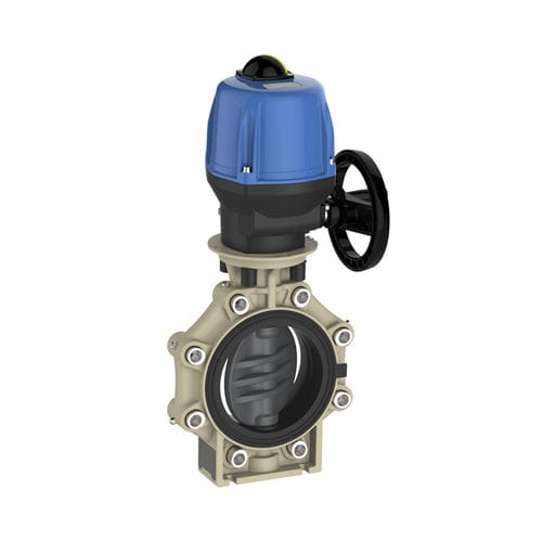 Valvola a farfalla - K4  - Praher Plastics Austria GmbH - a comando elettrico / con flangia / tipo lug