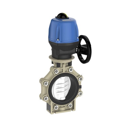 Valvola a farfalla - K4  - Praher Plastics Austria GmbH - a comando elettrico / con flangia / tipo lug