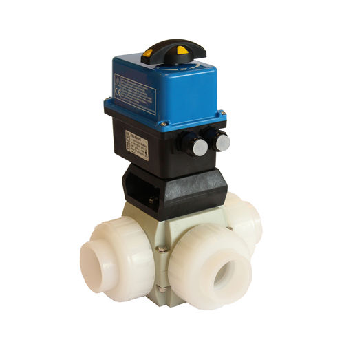 Valvola a sfera - S4  - Praher Plastics Austria GmbH - con attuatore elettrico / con flangia / filettata