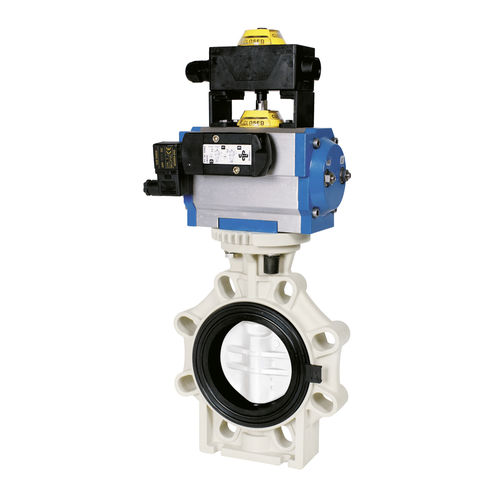Valvola a farfalla - K4 - Praher Plastics Austria GmbH - a comando pneumatico / con flangia / igienica