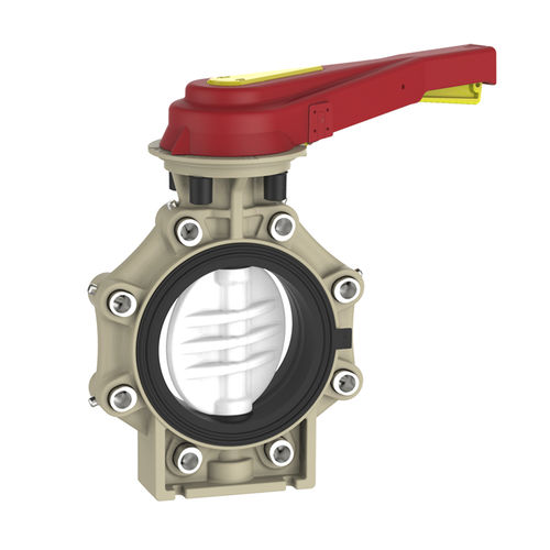 Valvola a farfalla - K4  - Praher Plastics Austria GmbH - a leva / con flangia / tipo lug
