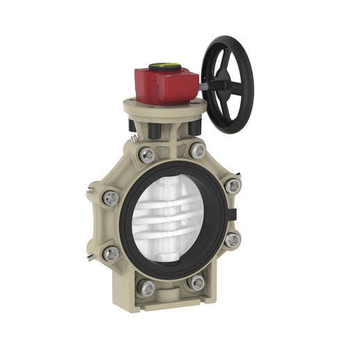 Valvola a farfalla - K4  - Praher Plastics Austria GmbH - con volante / con flangia / tipo lug