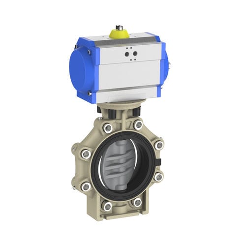 Valvola a farfalla - K4  - Praher Plastics Austria GmbH - pneumatica / con flangia / tipo lug