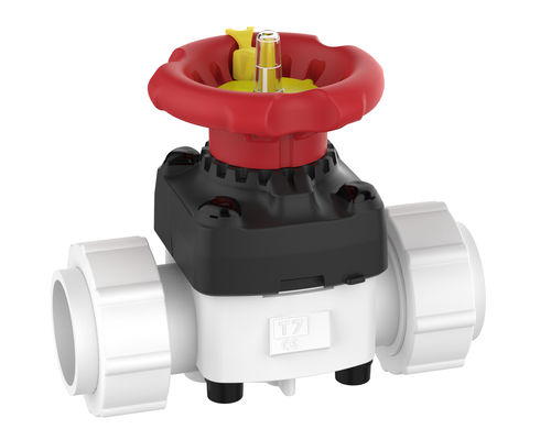 Valvola a membrana - T7  - Praher Plastics Austria GmbH - con volante / shut off / con flangia