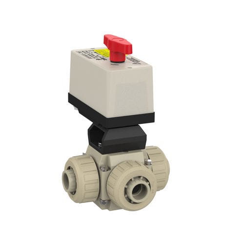 Valvola a sfera - S4  - Praher Plastics Austria GmbH - con attuatore elettrico / per acqua potabile / con flangia
