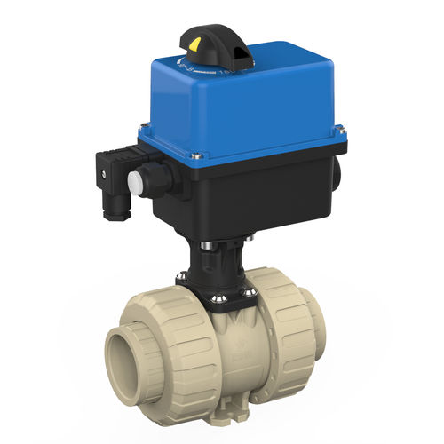 Valvola a sfera - M1  - Praher Plastics Austria GmbH - con attuatore elettrico / per acqua potabile / con flangia
