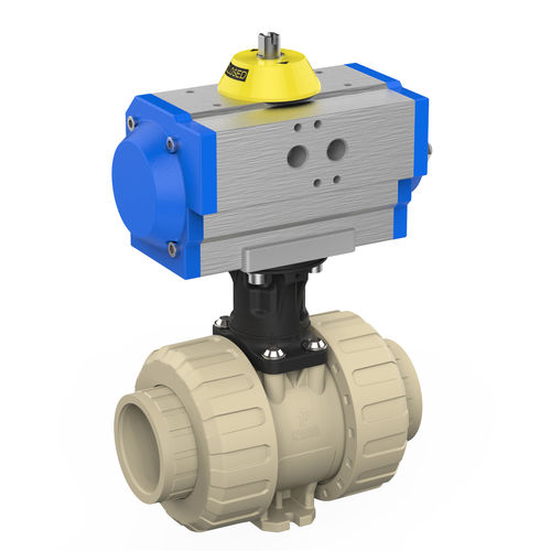 Valvola a sfera - M1  - Praher Plastics Austria GmbH - a comando pneumatico / per acqua potabile / con flangia