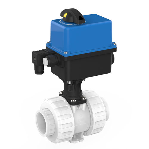 Valvola a sfera - M1  - Praher Plastics Austria GmbH - con attuatore elettrico / per acqua potabile / con flangia