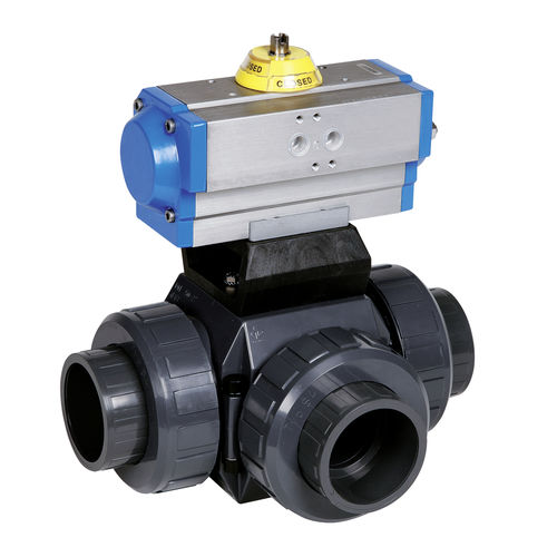 Valvola a sfera - S4  - Praher Plastics Austria GmbH - a comando pneumatico / per acqua potabile / con flangia