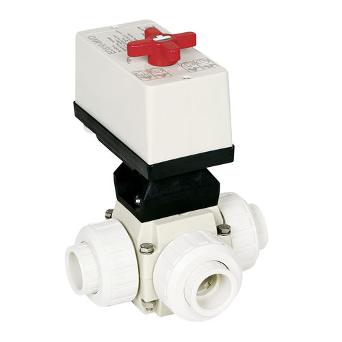 Valvola a sfera - S4  - Praher Plastics Austria GmbH - con attuatore elettrico / per acqua potabile / con flangia