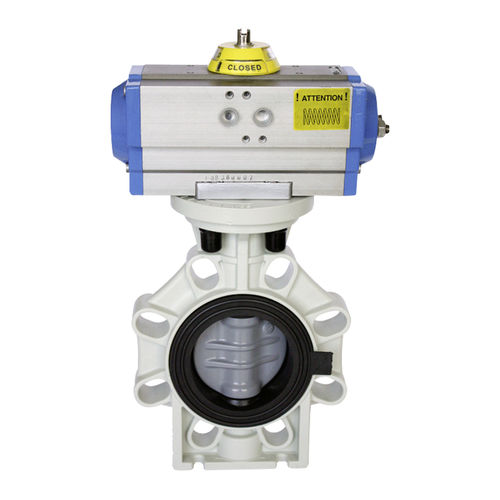 Valvola a farfalla - K4  - Praher Plastics Austria GmbH - a comando pneumatico / per acqua potabile / tipo lug