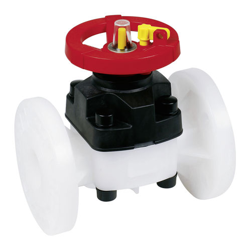 Valvola a membrana - T4 - Praher Plastics Austria GmbH - con volante / per fango / con flangia
