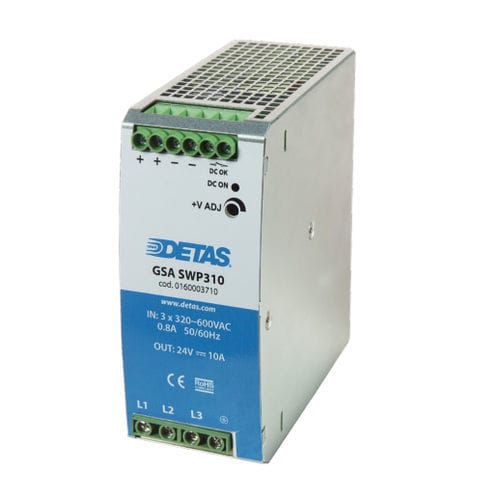 Alimentatore elettrico su guida DIN - GSA SWP310 - DETAS - AC/DC / a due uscite / monofase