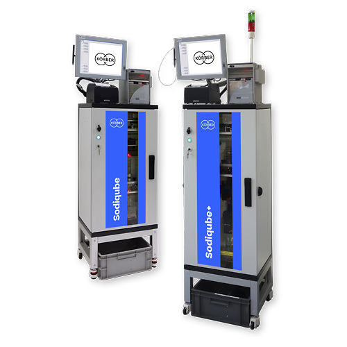 Stazione di prova di pressione - Sodiqube - Körber Technologies GmbH - di peso / multiparametrica / automatizzata