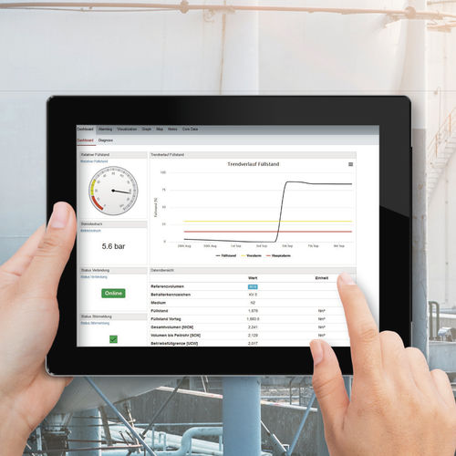 Applicazione mobile di supervisione - SAM TANK MANAGEMENT  - SAMSON - di gestione / di visualizzazione di livello / di interfaccia