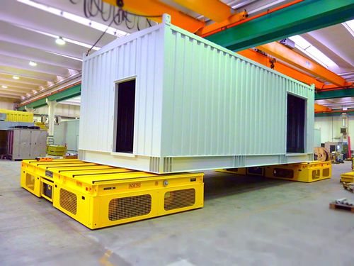 Carrello automotore elettrico - MORELLO GIOVANNI S.r.l. - a 2 assi / per carichi pesanti / modulare
