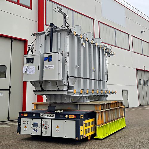 Carrello per movimentazione - OMNI-E 130/3 - SPMT - MORELLO GIOVANNI S.r.l. - a piattaforma / a batteria / multidirezionale