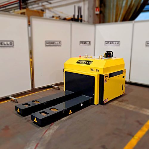 Transpallet con batteria al litio - MORELLO GIOVANNI S.r.l. - a guida automatica / da trasporto / per applicazioni pesanti