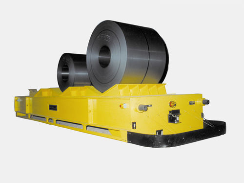 Carrello per movimentazione - 6.5 x 2.1 m | SBR 4R 90/2 - MORELLO GIOVANNI S.r.l. - in acciaio / portabobina / su guida di scorrimento