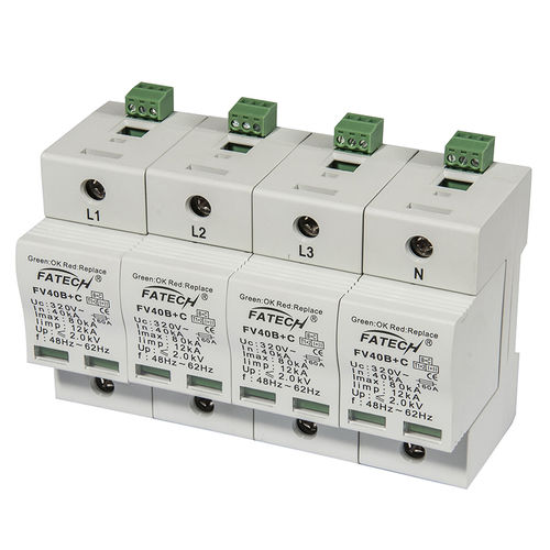 Limitatore di sovratensione di tipo 1 - FV40B+C/4-xxx S series - FATECH ELECTRONIC (FOSHAN) CO., LTD - di tipo 2 / di telesegnalazione / per alimentazione elettrica