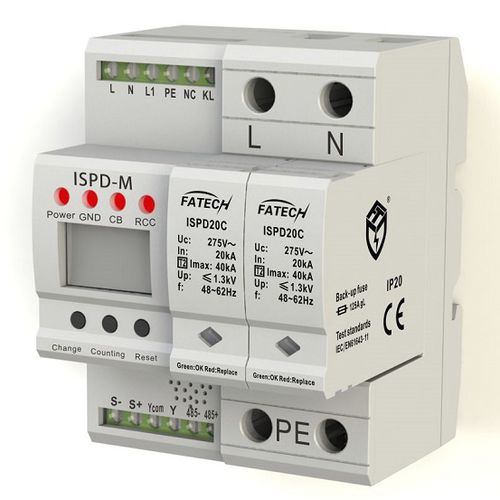 Limitatore di sovratensione classe II - iSPD20C/2-xxx S series - FATECH ELECTRONIC (FOSHAN) CO., LTD - per alimentazione elettrica / contro le sovratensioni / monofase