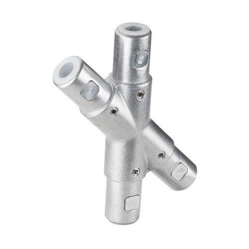 Connettore per tubi per parapetto - ITAS KI 40-45&deg; - RK Rose+Krieger GmbH - rotondo / a croce / in ghisa di alluminio
