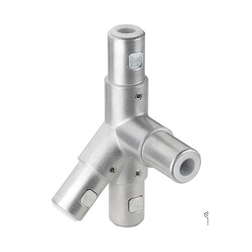 Connettore per tubi per parapetto - ITAS WIT 40H-45&deg;R - RK Rose+Krieger GmbH - rotondo / a gomito / in ghisa di alluminio