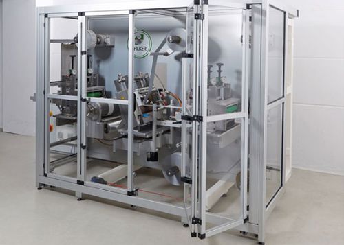 Dispositivo di protezione macchina con porta scorrevole - RK Rose+Krieger GmbH - per linea di produzione / per processi robotizzati / per macchine per imballaggio