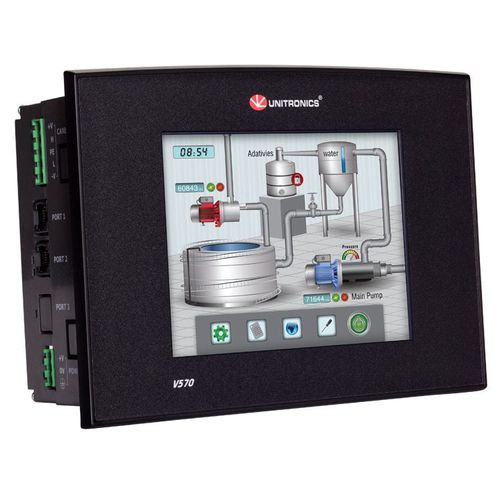 PLC con HMI con touch screen integrato - Vision570&trade; series - Unitronics - di bordo / con I/O integrati / CANopen
